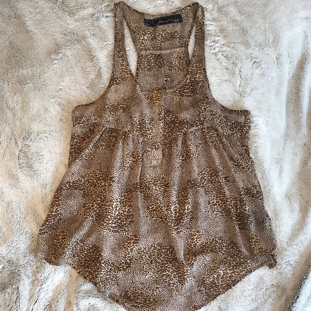 Patterson J. Kincaid Leopard Print Sleeveless Tank